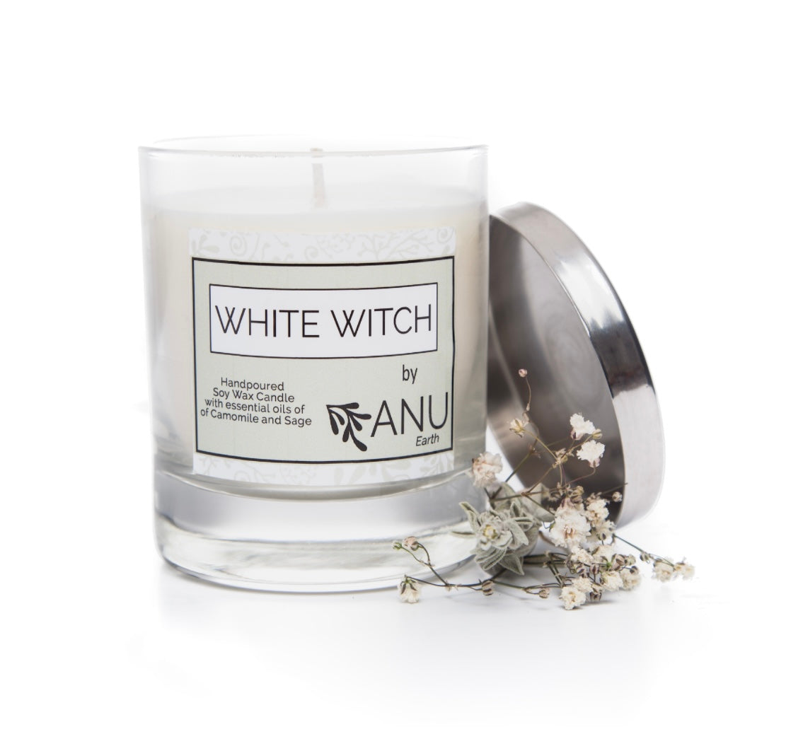 White Witch Candle - Classic Glass