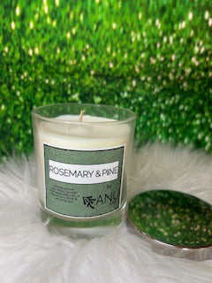 Rsoemary Lemongrass and Pine Candle - Classic Glass